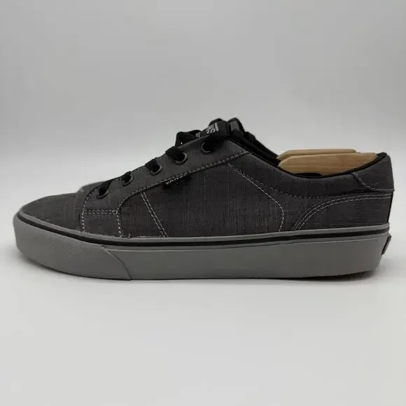 Vans Gray and Black Canvas Sneakers - Men's Size 9 - Picture 3 of 11